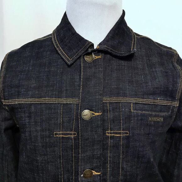 Preme NWOT Dark Wash Jean Jacket Men M - Picture 2 of 16